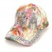 Orange & Green USA Bling Studs Flower Adjustable Baseball Hat Cap New  eb-61451051